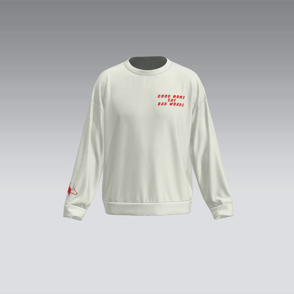 Good Moms Sweater - Beige with Red