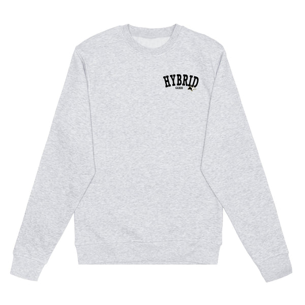 Varsity Crewneck - Ash Grey with Varsity Black