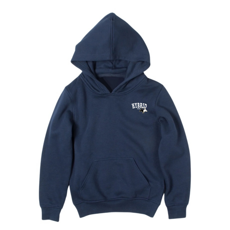 Hybrid Varsity Youth Hoodies - Navy Blue