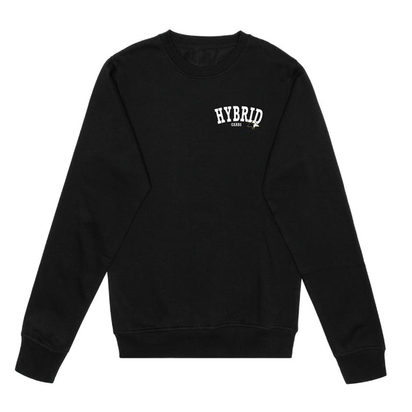 Varsity Youth Crewneck - Black with Varsity White