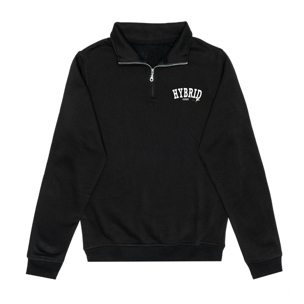 Varsity Youth Quarter Zip Black with Varsity White