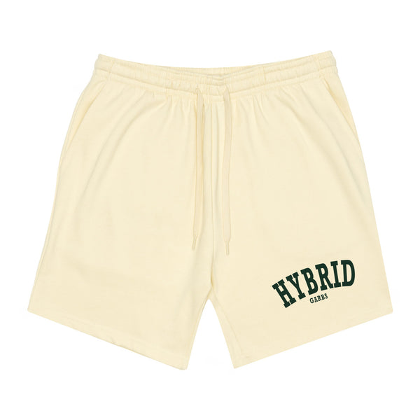 Varsity Summer Shorts(Men) - Cream with Green