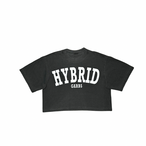 Hybrid Crop Top - Shadow with White