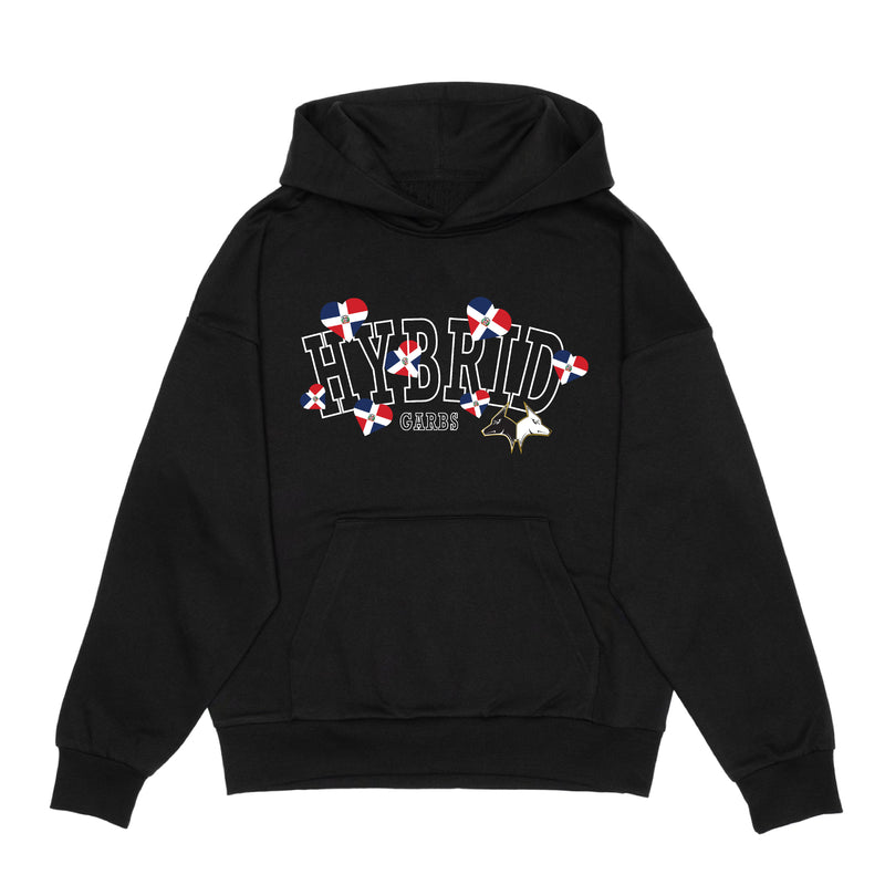 Dominican Republic Love Varsity Hoodie - Black