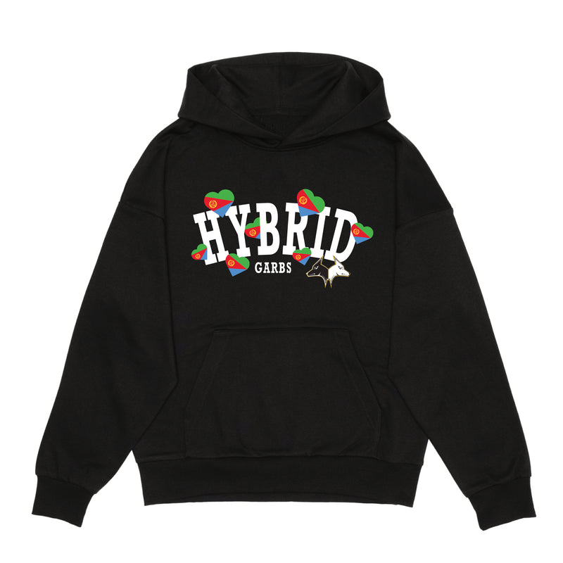 Eritrea Love Varsity Hoodie - Black