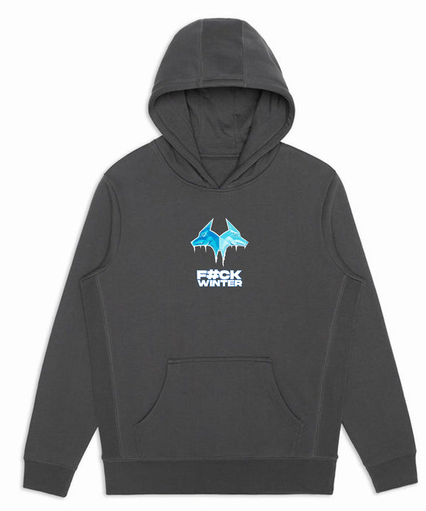 Special Edition FCK WINTER Charcoal Grey Frozen Wolves Hoodie