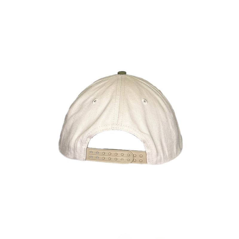 Hybrid Cream/Olive 5 Panel Hat