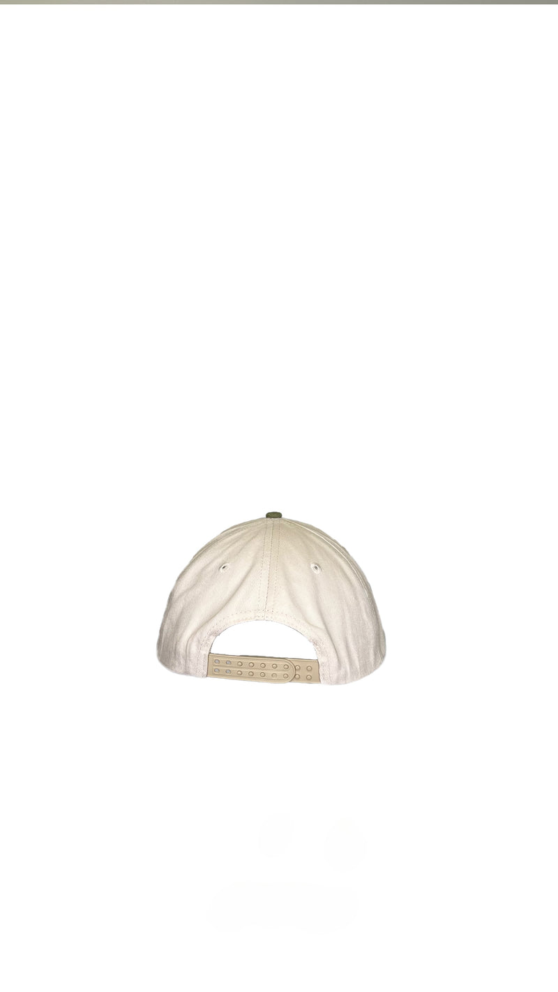 Hybrid Cream/Olive 5 Panel Hat