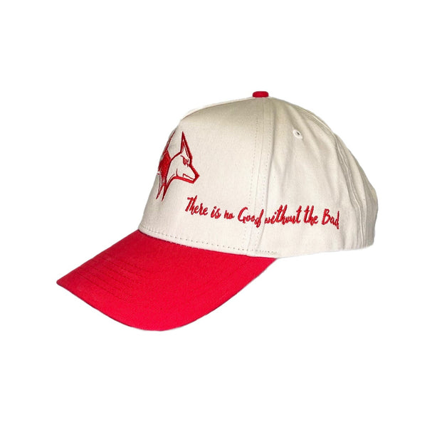 Hybrid Cream/Red 5 Panel Hat