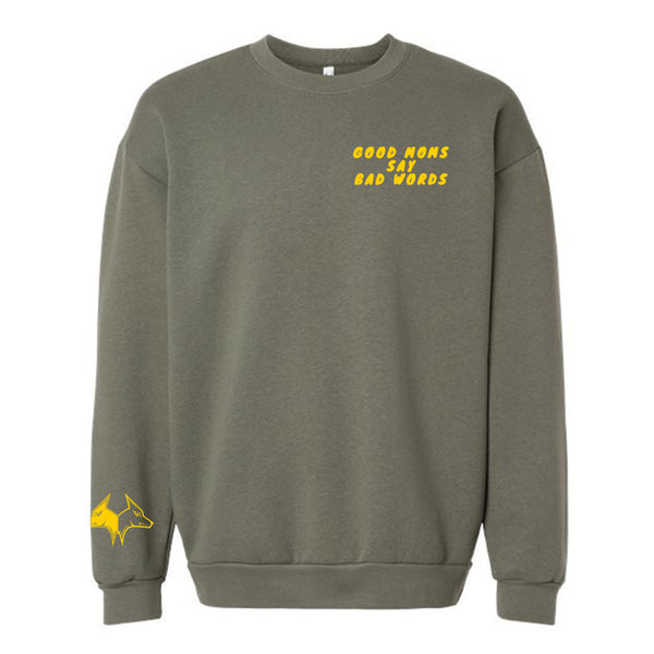 Good Moms Sweater - Green with Yellow