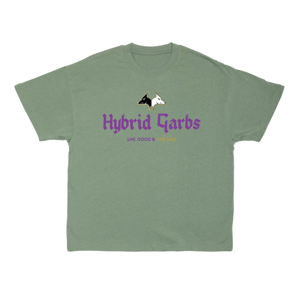 Violet on Sage Oversized Core Tee