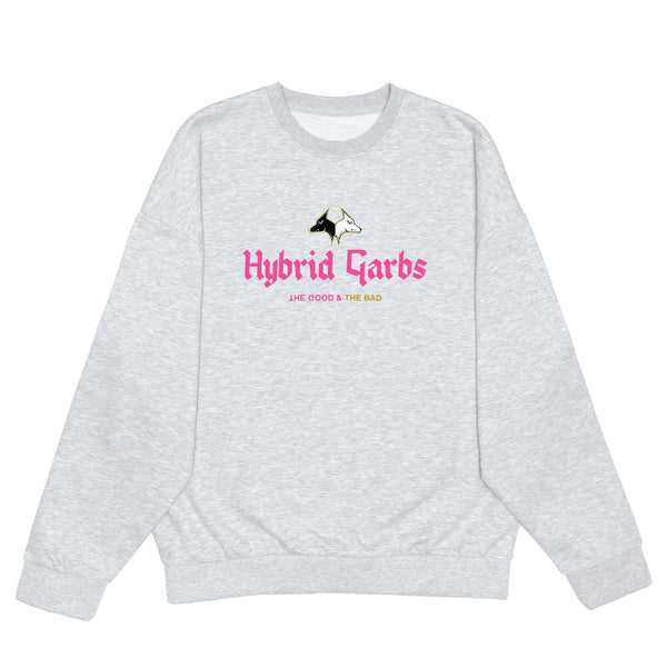 Rose on Ash Oversized Core Crewneck