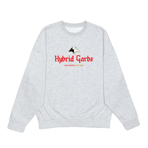 Crimson on Ash Oversized Core Crewneck