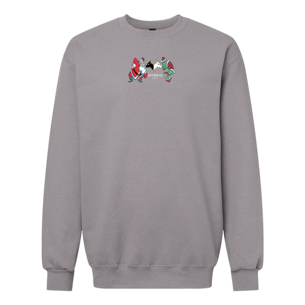 Hybrid Christmas Grey Crewneck