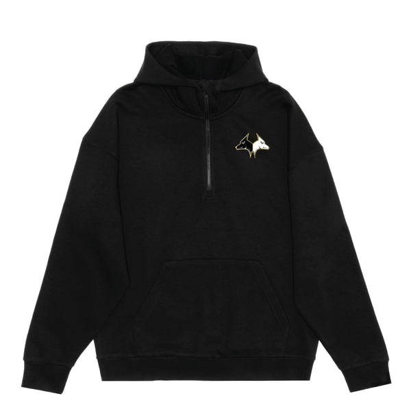 Hybrid Original Black Scuba 1/2 Zip Hoodie