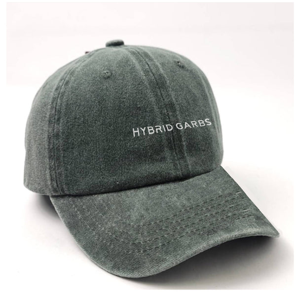 Hybrid Dad Hat - Olive with White