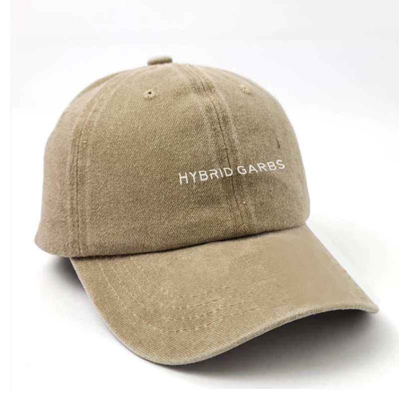 Hybrid Dad Hat - Khaki with White