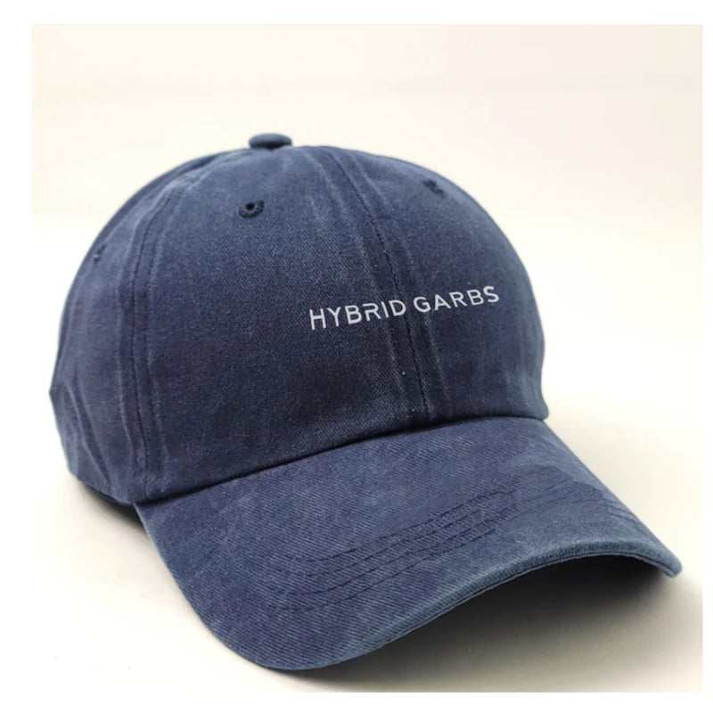 Hybrid Dad Hat - Navy with White