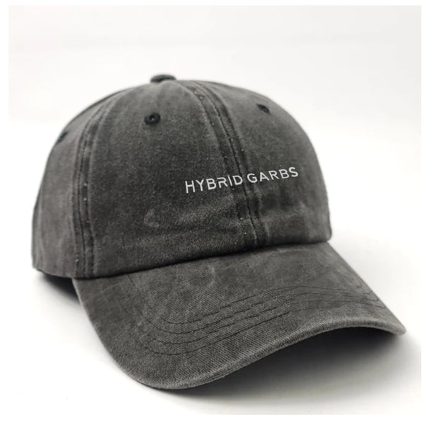 Hybrid Dad Hat - Black with White