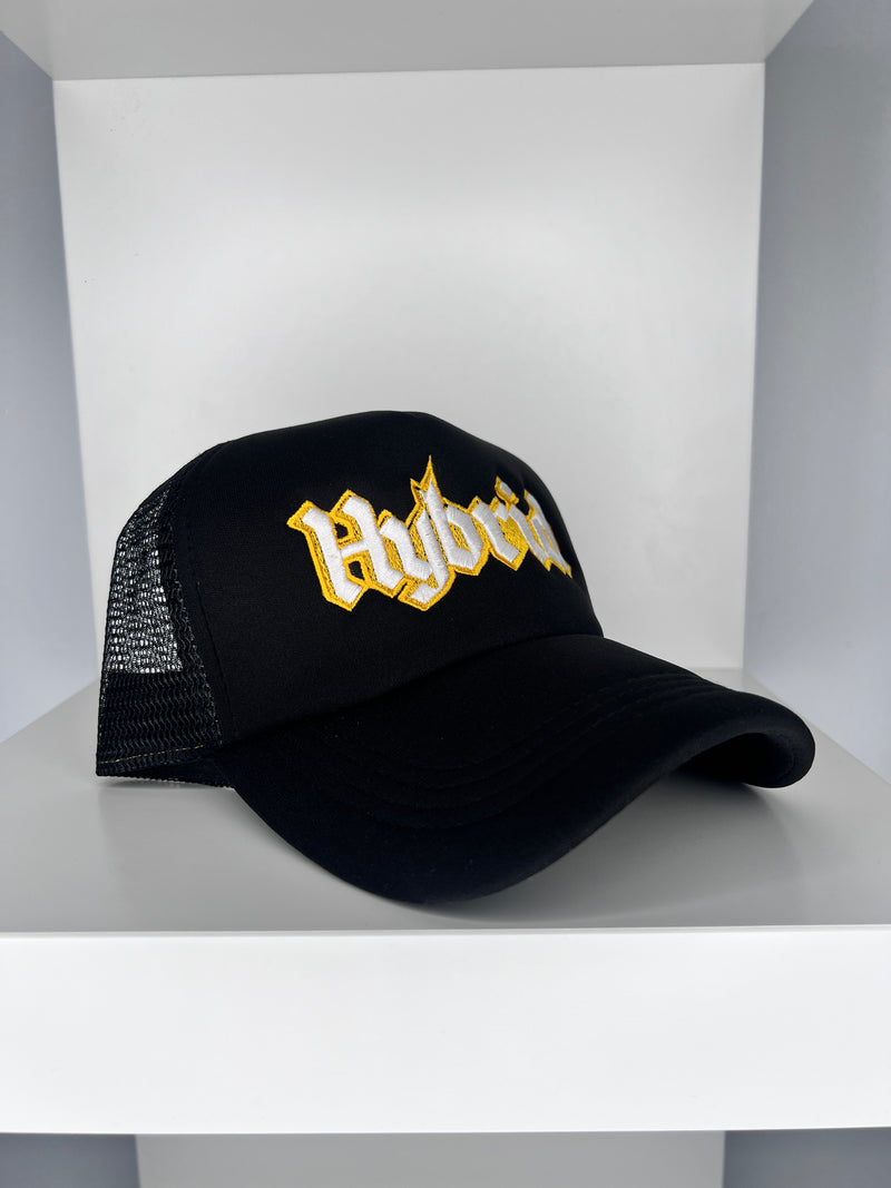 Trucker Hat - White on Black