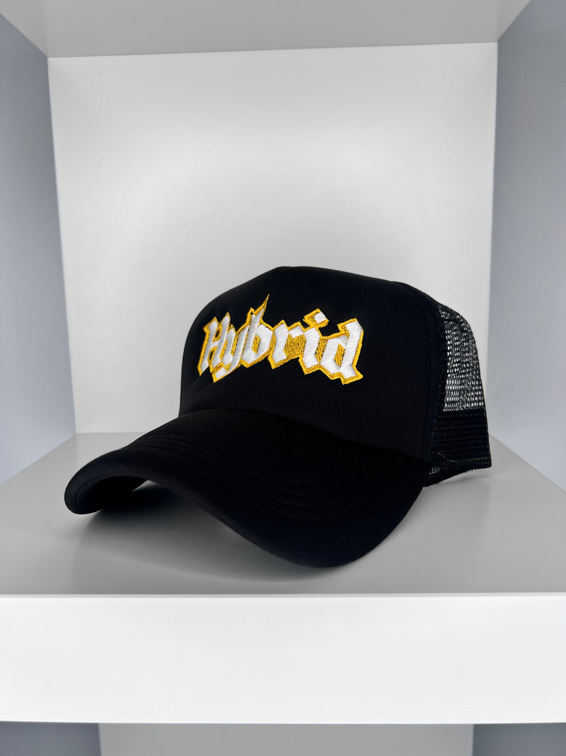 Trucker Hat - White on Black