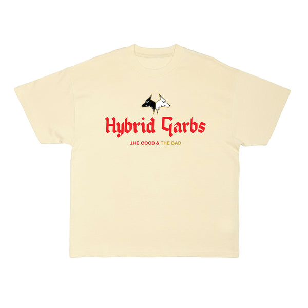 Crimson on Ivory Oversized Core Tee