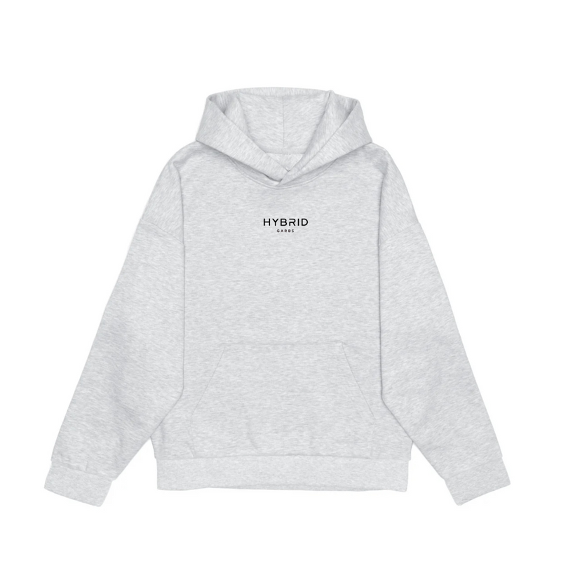 Max Heavy weight Unisex Hoodie - Ash Heather with Black