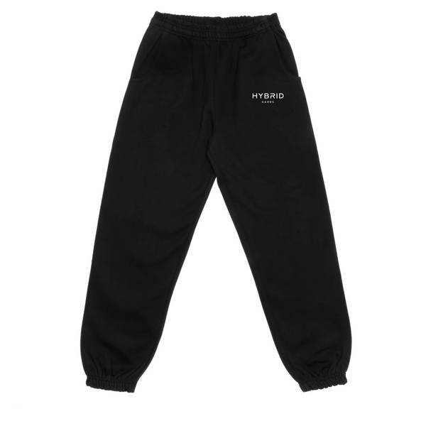 Hybrid Max Heavyweight Joggers - Black with White