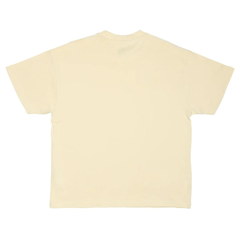 Hybrid Super Heavy Oversized Tee - Ivory with Black