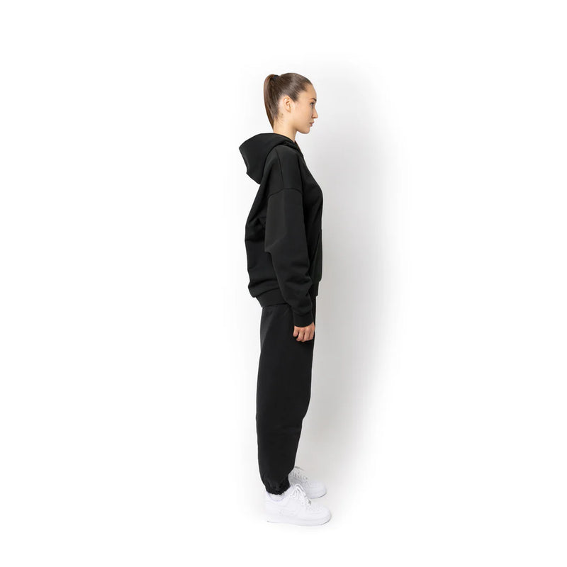 Max Heavy weight Unisex Hoodie - Off Black with White