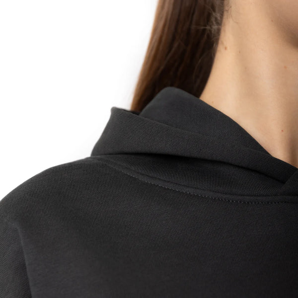 Hybrid Max Heavyweight Unisex Hoodie - Off Black with White