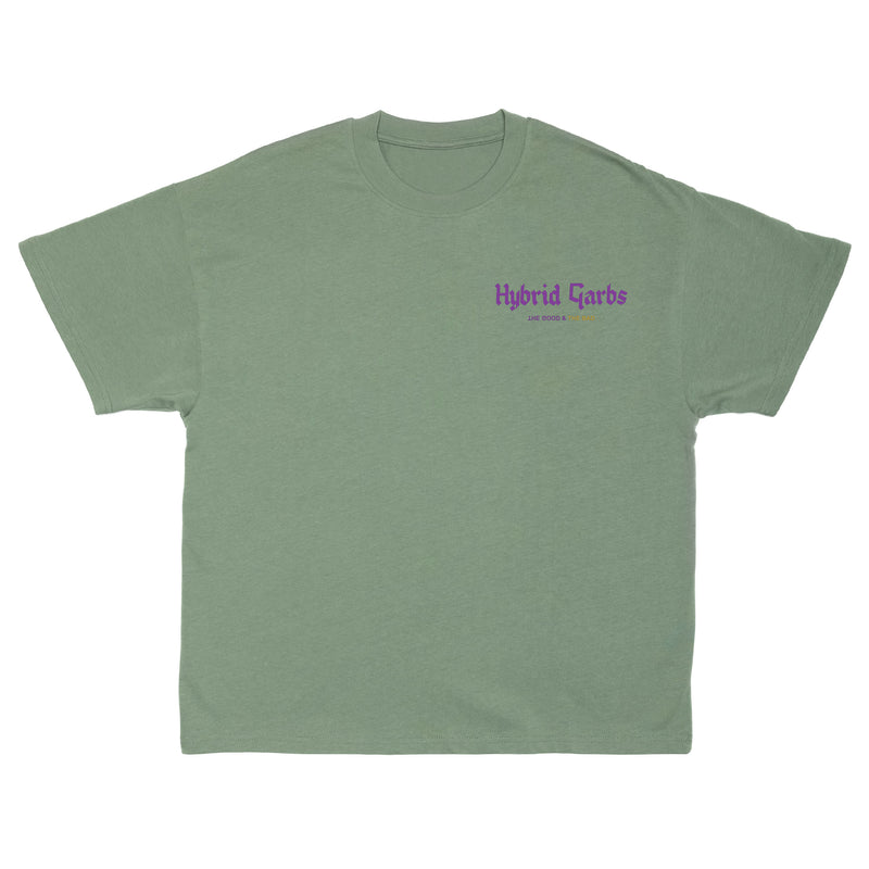 Violet on Sage Oversized Core Tee