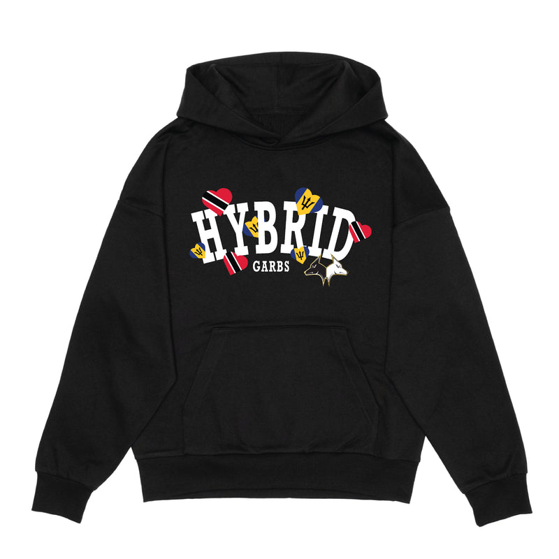 Trinidad-Barbados Love Varsity Hoodie - Black