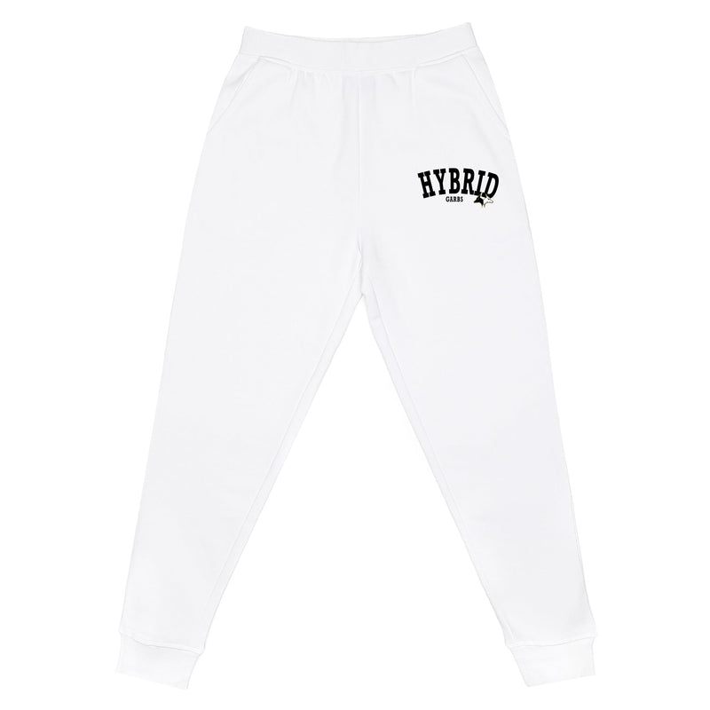 Hybrid Varsity Joggers - White with Varsity Black