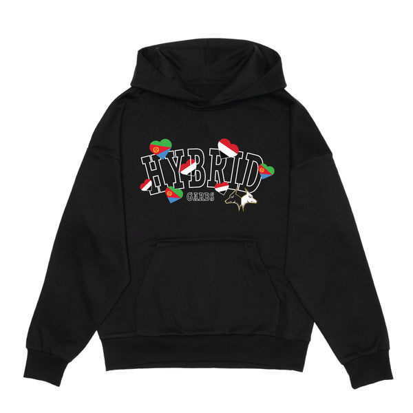 Yemen-Eritrea Love Varsity Hoodie - Black