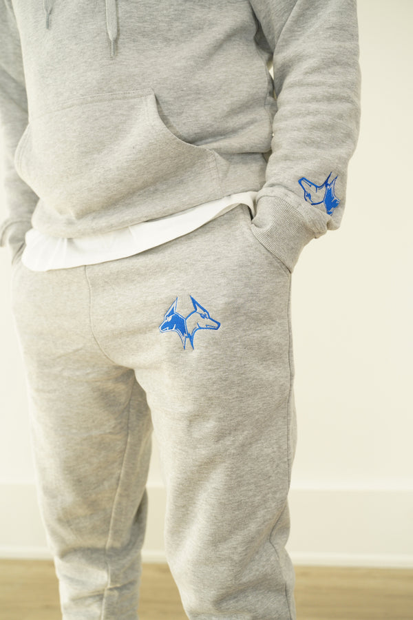 Blue Logo Grey Joggers